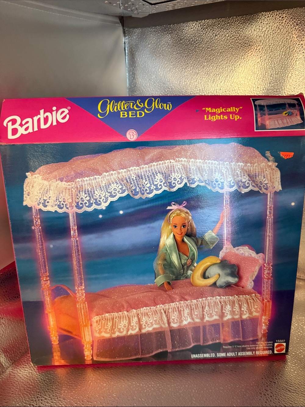 Vintage Barbie Glitter & Glow Bed Lights up Magically
